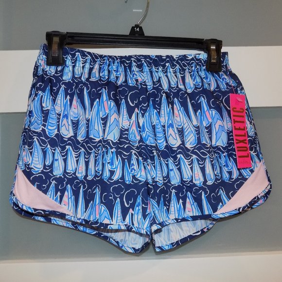 Lilly Pulitzer Ocean Trail Low Tide Navy Sails And Stripes Shorts Size XXS NEW - Picture 1 of 3